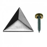 Mirror fixings screw decorative Cap/ 25,30 mm/ Polish, satin chrome 