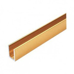 Brass Polish U Channel for Glass Shower / L=250 cm