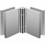 Glass-Glass  Hinge S101 with Masking Caps/ Chrome Polish 