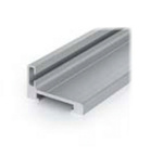 L type Profile Set for Glass Door Frame, H=3000 mm / Satin, Silver