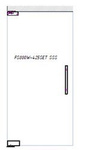  Frameless Glass Single Door Set witth Handle L=600 mm / 1250 mm Wing/Satin