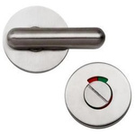 Turn and Indicator Door Lock / Satin