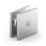 180° Glass Square Clamp , 40x40 mm, anodized aluminium