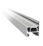 H type Profile Set for Glass Door Frame, H=2300 mm / Satin, Silver