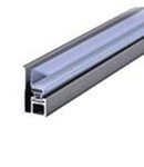 Set composed of aluminium sealing profile with the magnetic strip and magnetic clip seal on the door panel glass to wall installation 90°