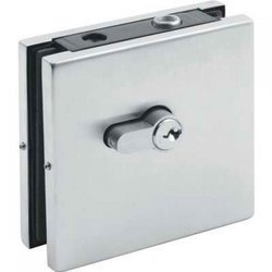 Frameless Lock with Cylinder / Satin, Silver