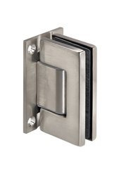 Frameless Door Spring 180°Wall Mount  Hinge  with self-closing function / Satin