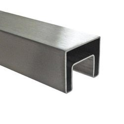 40x40 Square Glass Balustrade Handrail,  L - 2,5/5 m, satin