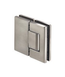 Frameless Door Spring 180° Hinge (wall-glass) with self-closing function / Satin