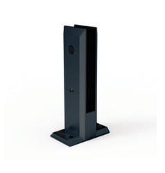 Glass Balustrade Square Minipost , 15 - 17,52 mm,  aluminium, RAL  7016