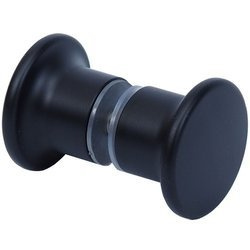 Ø 40mm Black  Knob / Matte Black, Brass Polish