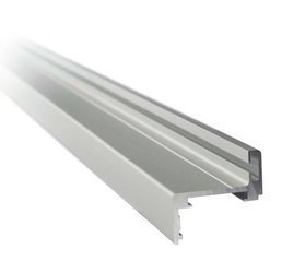 Z type Profile Set for Glass Door Frame, H=2300 mm / Satin, Silver