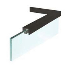 22 x 14 cm Clamp (Wall-Glass) / Right/ Polish, Satin, Black