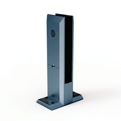 Glass Balustrade Square Minipost , 15 - 17,52 mm,  aluminium, RAL  7016