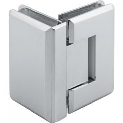 Shower Hinge (glass-glass) with hidden screws / Polish, Satin