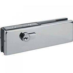 Frameless Bottom Lock with YALE Cylinder / Satin, Silver