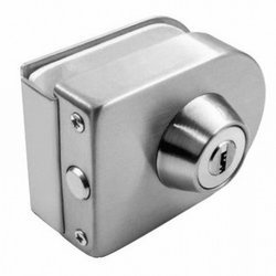 Overlay Glass Door Lock with Cylinder / Polish, Satin