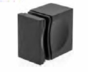 1-Side  28x46 mm Glass Door Black Knob