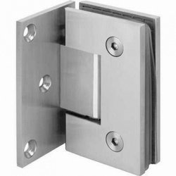 Frameless Door  90° Spring Wall Mount Hinge  / Satin, Polish