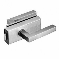 Glass Door Lock with Handle and Cylinder /Satin