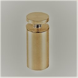 Ø 12 mm Distance Fixing for Glass Ads Panel/Brass Polish, Brushed