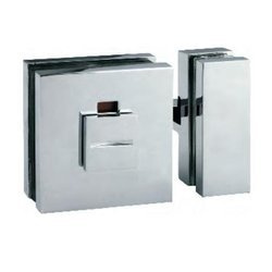 Bathroom Glass Door Lock (Glass-Glass) /  Satin, Polish