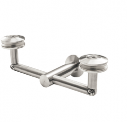 Bottom double fxing (wall-glass) aisi 304 / Satin