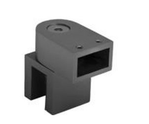 10x20  Black End Support (Glass-to-Bar 90°)